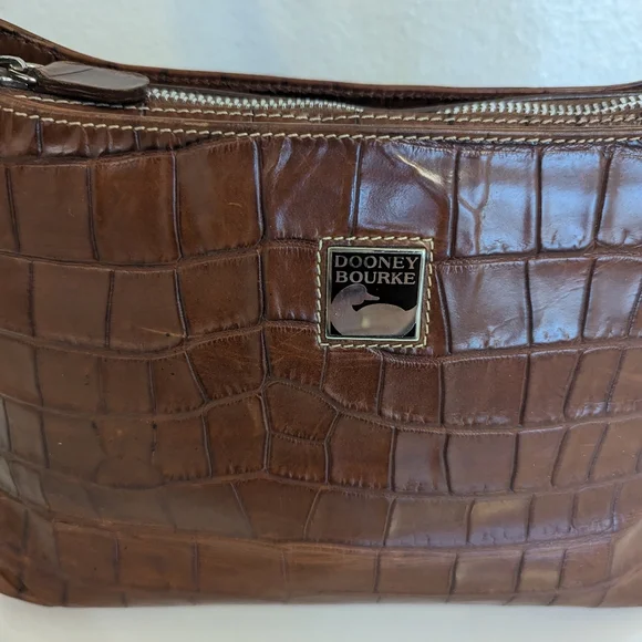 Rare Made in Italy Croc embossed DOONEY and Bourke convertible handbag - Picture 8 of 12